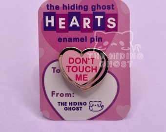 Candy Hearts Filler Enamel Pin | Spooky Pin | Kawaii Pin | Pastel Pin | Enamel Pin | Hard Enamel Pin | Skull Pin | Pastel Goth