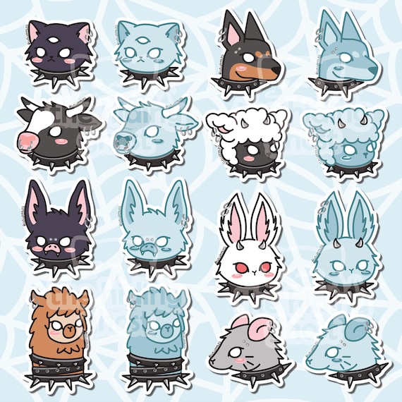 Metal Mammals Stickers | Kawaii Sticker | Laptop Sticker | Die Cut Sticker | Art | Water Bottle Sticker | Pastel Sticker |