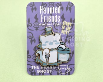 Cat Box Ghost Enamel Pin | Spooky Pin | Kawaii Pin | Pastel Pin | Enamel Pin | Hard Enamel Pin | Halloween Pin | Pastel Goth