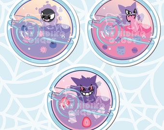 Spooky Monster Ball Stickers | Kawaii Sticker | Laptop Sticker | Die Cut Sticker |Water Bottle Sticker|Pastel Sticker|