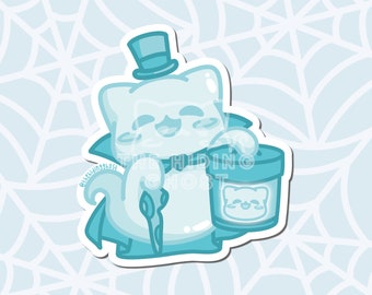 Cat Box Ghost Sticker | Kawaii Sticker | Laptop Sticker | Die Cut Sticker | Water Bottle Sticker | Spooky Sticker |