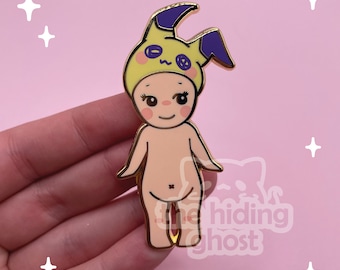 Spooky Angel - Mimikyu Emaille Pin | Gruselige Pin | Kawaii Pin | Pastell Pin | Engelchen | Hard Emaille Pin | Pastell Goth