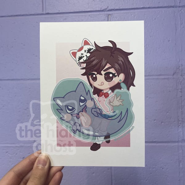 Momo Haunter Print | Anime Print | Pokemon | Spooky | Kawaii