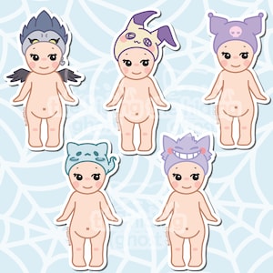 Spooky Sonny Angels Stickers | Kawaii Sticker | Laptop Sticker | Die Cut Sticker | Art | Water Bottle Sticker | Pastel Sticker |