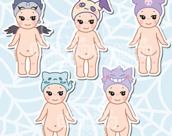 Spooky Sonny Angels Stickers | Kawaii Sticker | Laptop Sticker | Die Cut Sticker | Art | Water Bottle Sticker | Pastel Sticker |