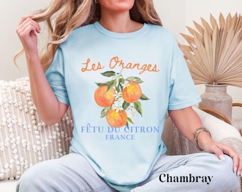 Orange Fruit Shirt Foodie Comfort Colors Shirt Coconut Girl Farmers Market Tshirt Citrus Fruit Shirt Cottagcore Preppy Clothes