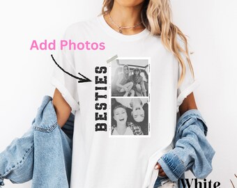 Camiseta personalizada para mejores amigas, camiseta con foto personalizada, regalo para mejores amigas, camiseta de cumpleaños con foto, camisetas con imagen personalizadas, regalo para la mejor amiga.