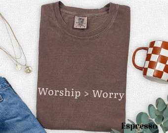 Camiseta cristiana de adoración, camiseta de otoño de vida cristiana, camiseta de fe, ropa religiosa, colores cómodos, ropa cristiana, camisetas minimalistas
