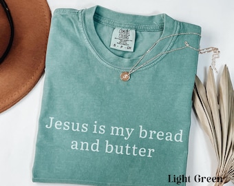 Camiseta con colores de confort cristiano, ropa de Jesús, versículo bíblico, basada en la fe, oración, fe, ropa cristiana, religiosa