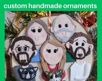 Custom Handmade Ornament Polymer Clay Wooden Personalized Gift 2023