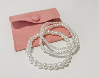 Pearl Stackable Bracelet Set