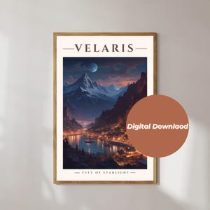Velaris City of Starlight digital print| ACOTAR Print| Sarah J Maas inspired| Digital Download| Bookish Gifts|