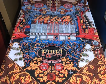 Fire Pinball Playfield Beach Towel