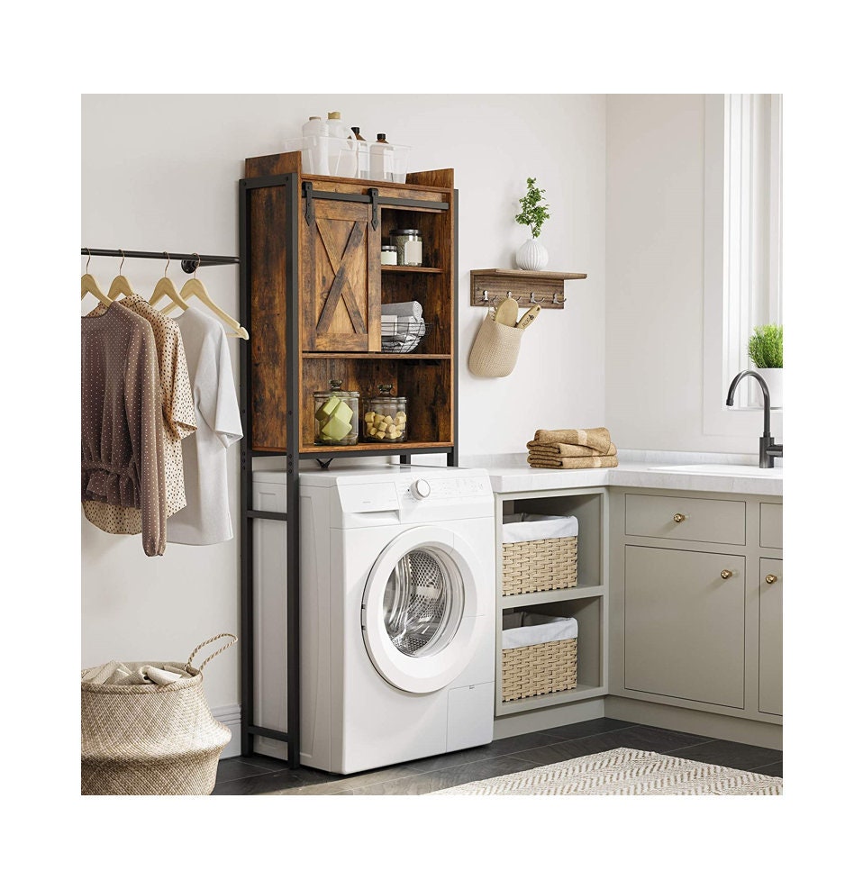 Gabinete de almacenamiento sobre el inodoro estante de | Etsy