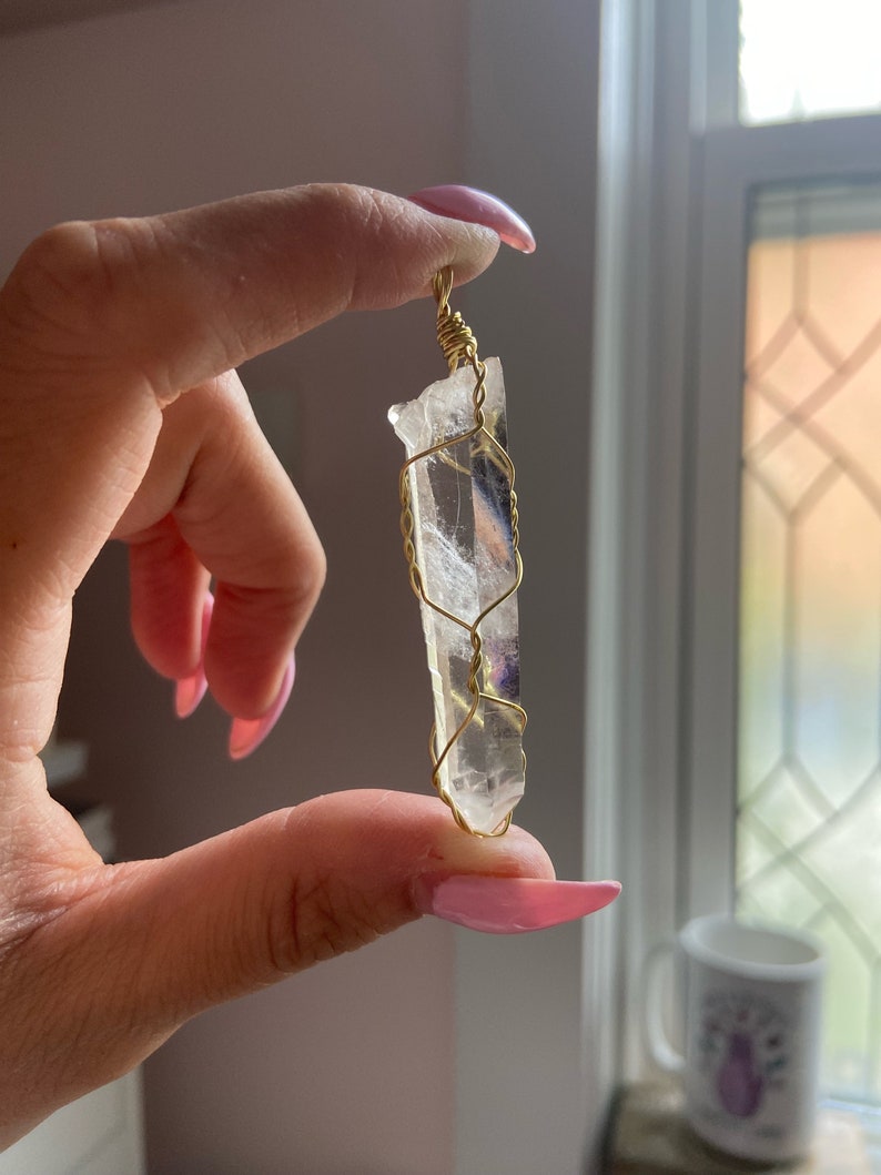 Clear Quartz Reiki Infused High Vibrational Energy Necklace / Amplifies Intentions / Clear Communication / Enhances Growth Awareness image 3