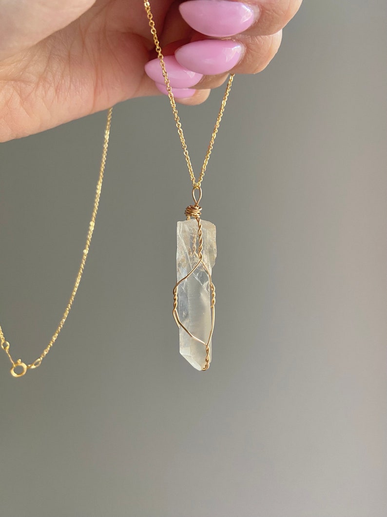 Clear Quartz Reiki Infused High Vibrational Energy Necklace / Amplifies Intentions / Clear Communication / Enhances Growth Awareness image 5