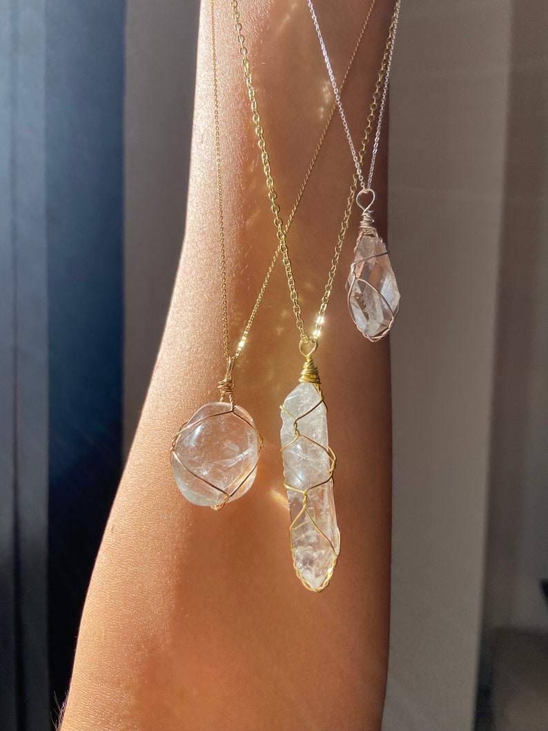 Clear Quartz Reiki Infused High Vibrational Energy Necklace / Amplifies Intentions / Clear Communication / Enhances Growth Awareness image 9