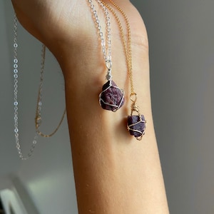 Raw Ruby Dainty Small Necklace / Reiki Infused / Heart and Root Chakra Healing / Physical healing aid / Pineal Gland Activator