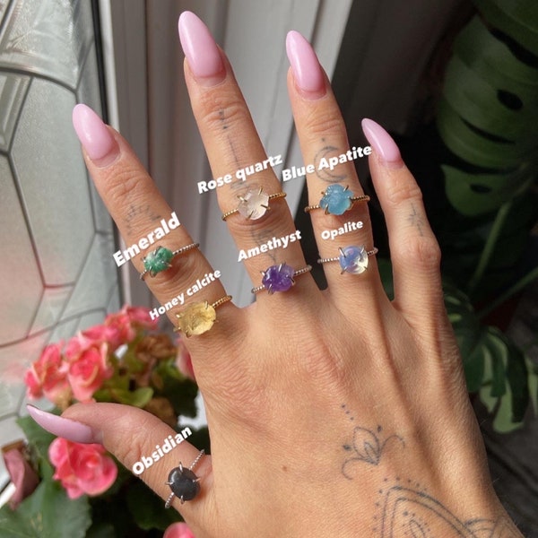 Raw Crystal Ring - Etsy Canada