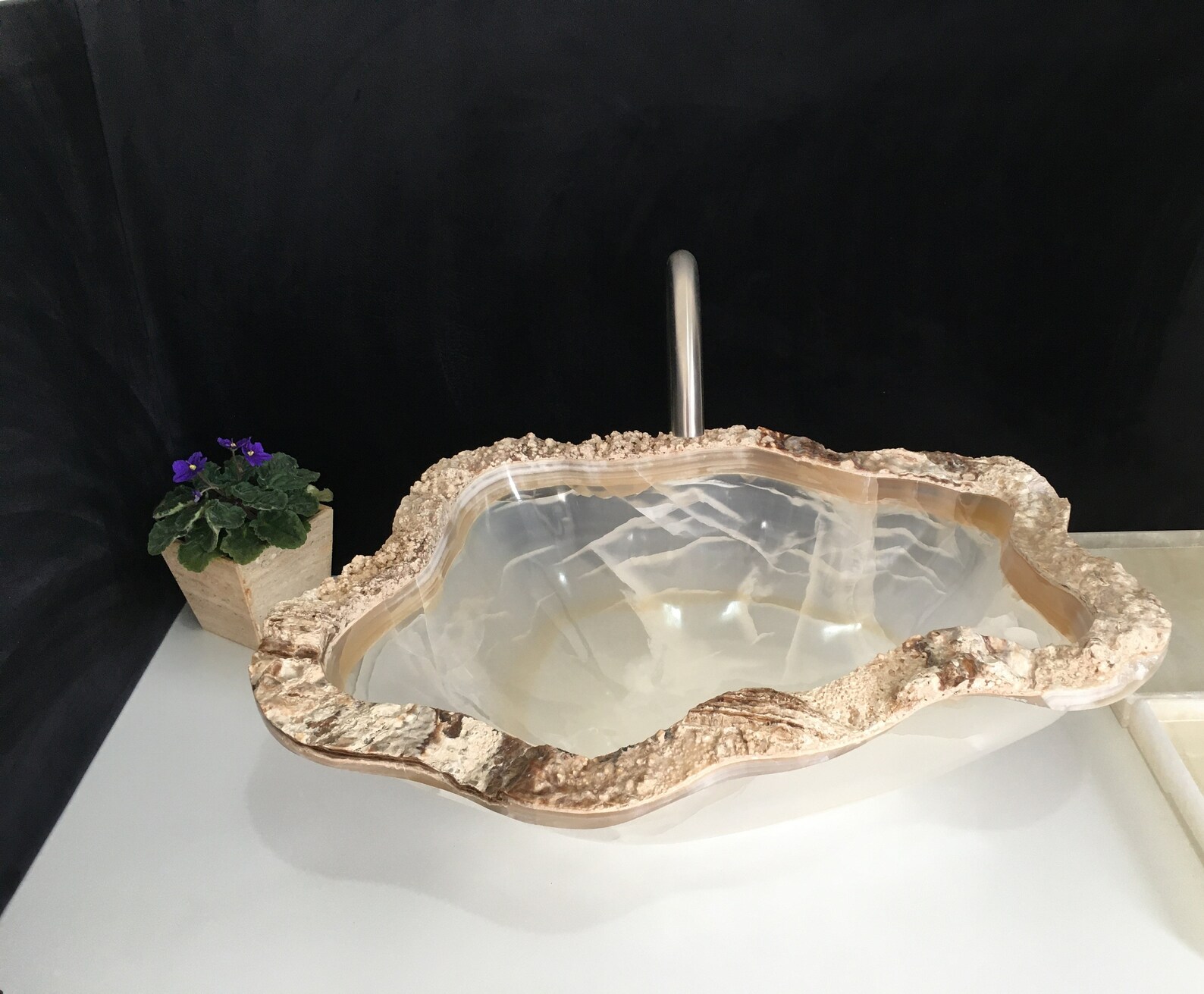 Crystal Onyx Stone Bathroom Vessel Sink Bathroom Vanity Sink Etsy