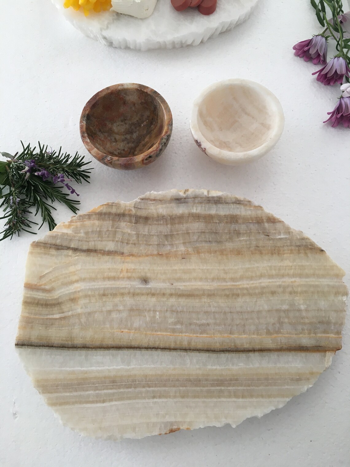 Natural Onyx/quartz Stone Cheese Board Set Serving Board Etsy