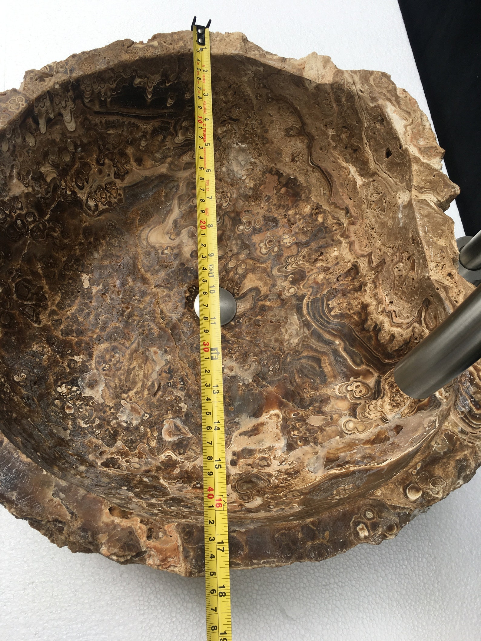 Chocolate marrón rústico ónix piedra recipiente lavabo lavabo | Etsy