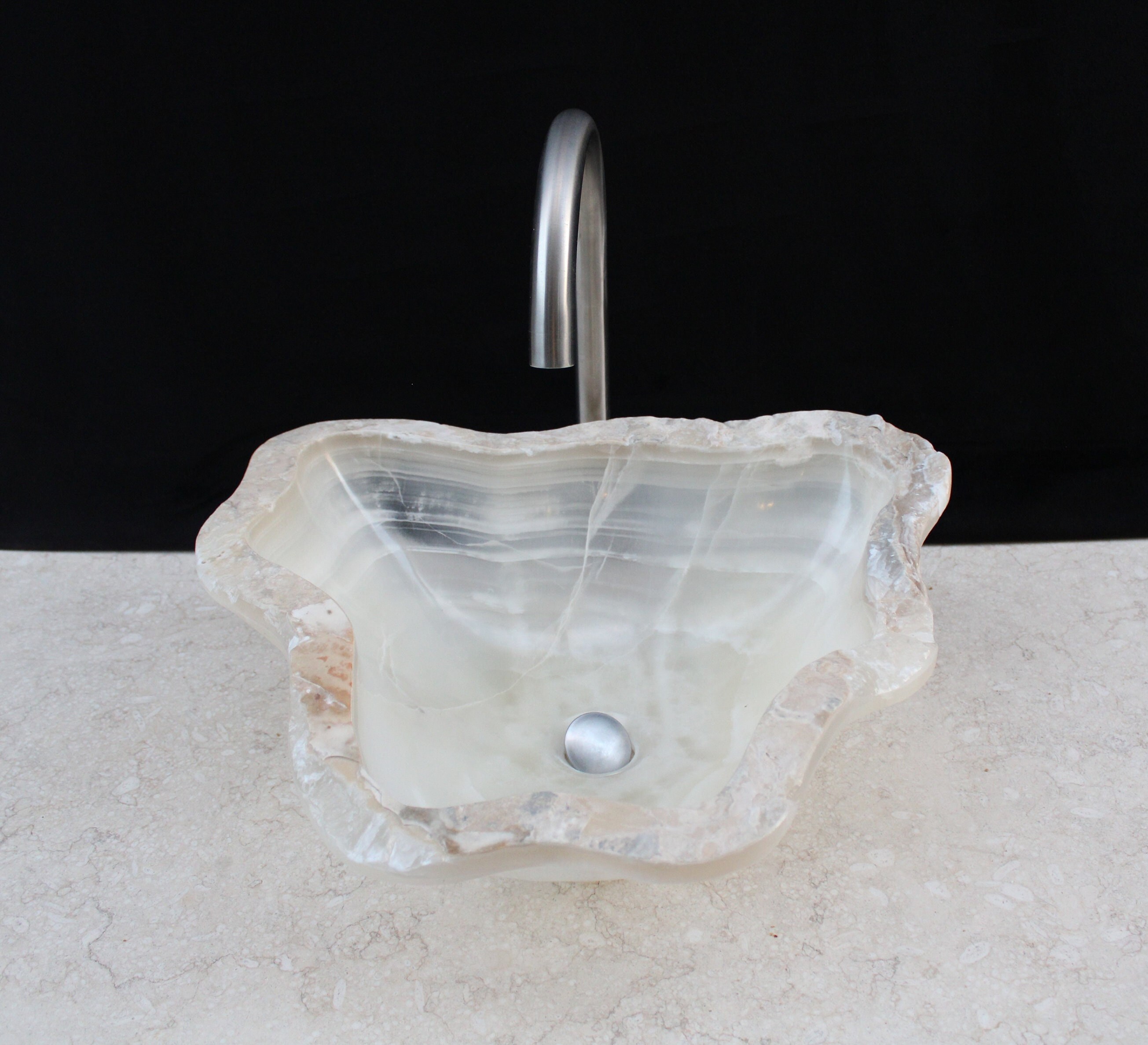 Crystal Onyx Stone Bathroom Vessel Sink Bathroom Vanity Sink Etsy