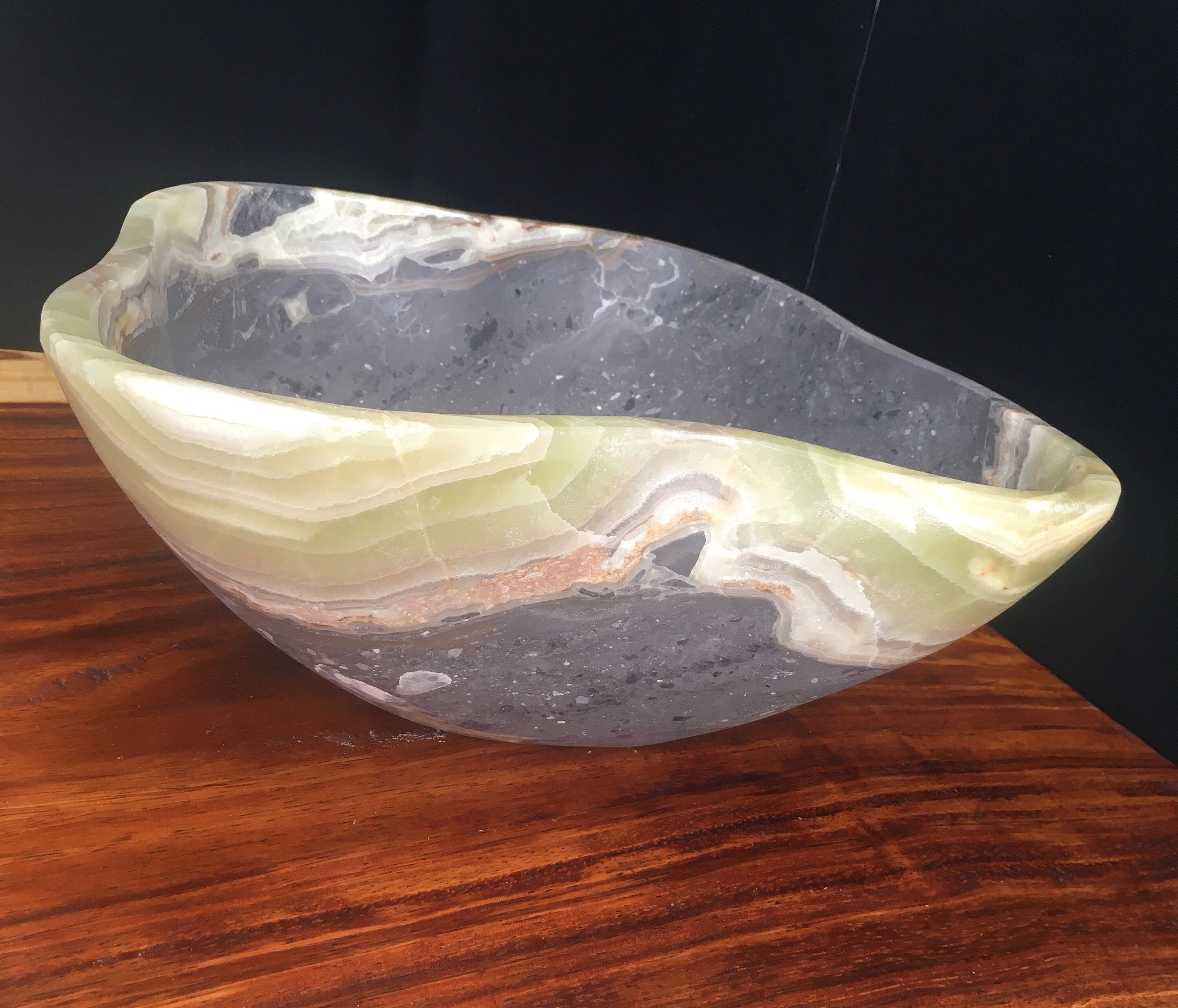 Onyx Bowl Decorative Bowl Stone Home Decoration Green Onyx & Etsy