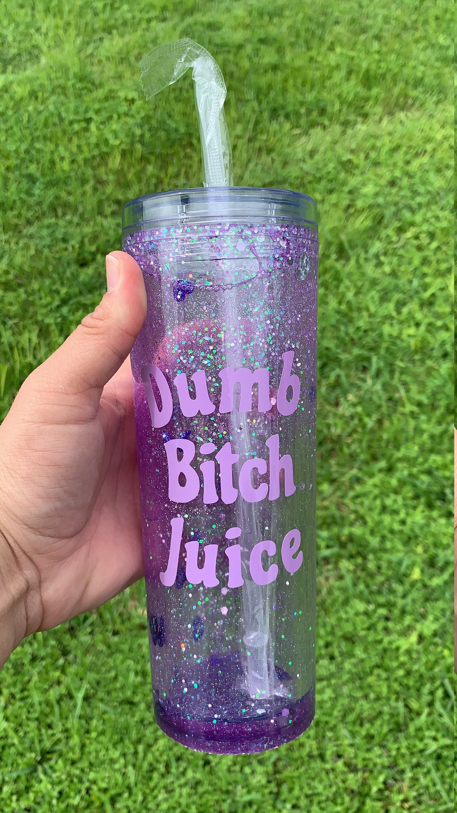 18oz Dumb Bitch Juice Snow Globe Tumbler Etsy