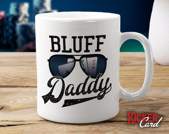 Bluff daddy - poker player mug | Funny Poker Player Gift | Gambler Coffee Mug | Card Player Gift Mug for Birthday, Retirement