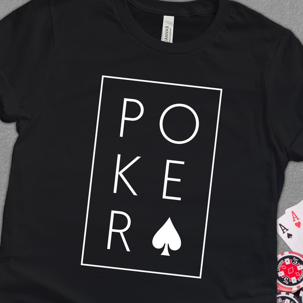 High Fashion Poker Shirt, Texas Hold'em Poker Card Player Shirt, Poker Night Gift for Card Players, Playing Card Unisex T-Shirt