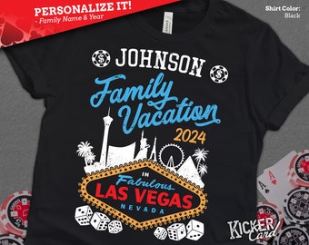 PERSONALIZED Las Vegas Family Vacation 2024 Shirt - Family Vacation 2024 in Las Vegas Nevada - Family Vegas Trip Group Shirts