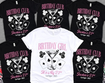 Personalized Casino Birthday Shirt: Vegas Party, Girls Trip