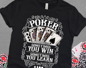 Poker Player T-Shirt: Royal Flush Ace of Spades, Casino Gift