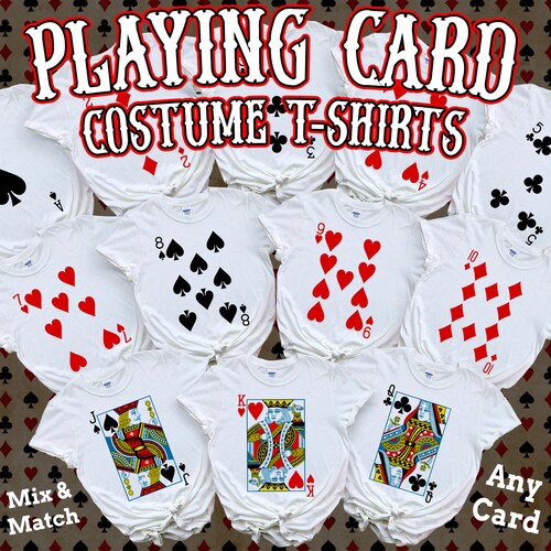 T-shirt Uomo Bianca MoonWorks – Maglia A Tema Carte Da Gioco, Girocollo Basic In Cotone - Foto 4