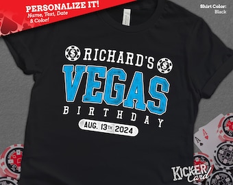 PERSONALIZED Name Vegas Birthday Shirt - Fun Las Vegas Nevada Birthday shirt - Unique Gift for Milestone Vegas Trip Birthday