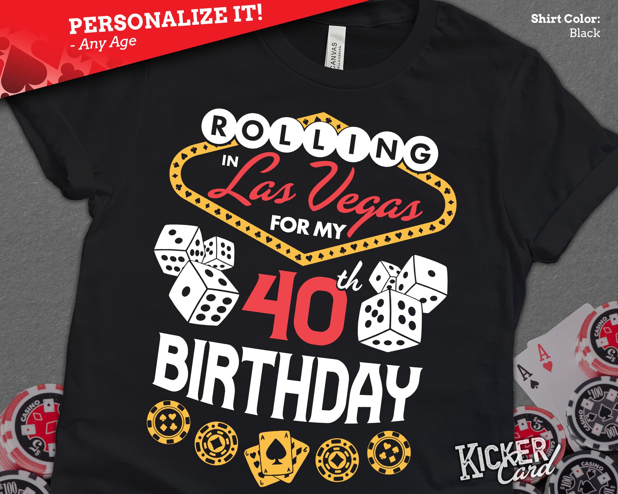 Customized Girl Custom 50th Birthday in Las Vegas Plaid Flannel Shirt