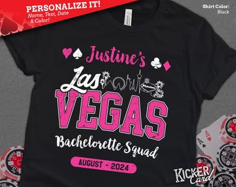 PERSONALIZED Las Vegas Trip Shirt - Any Occasion, Birthday Squad, Bachelorette Party, Wedding - Las Vegas Trip Nevada Skyline Group Shirts