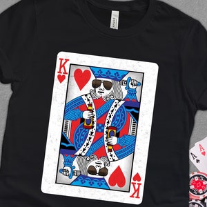 The Cool King Of Hearts - Funny Poker Night T-Shirt The Cool King Of Hearts - Funny Poker Night T-Shirt