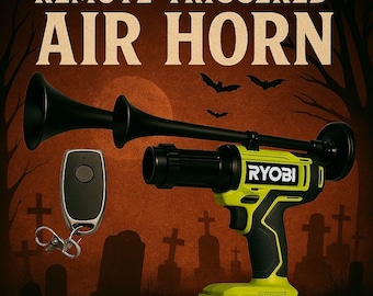 Ryobi 18v Double Air Horn Train Horn with Remote, Battery and Charger