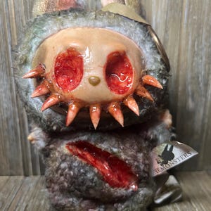 Plush Bag Charm - Scary Monster Halloween Gory Custom - OOAK