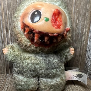 Plush Bag Charm - Scary Monster Halloween Gory Custom - OOAK
