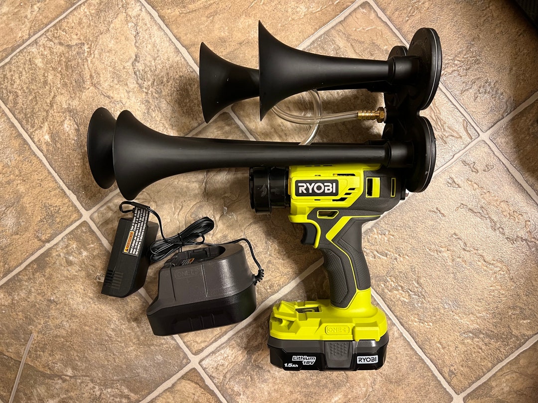 Ryobi 18v Drill Quad Air Horn Train Horn With Battery and Etsy