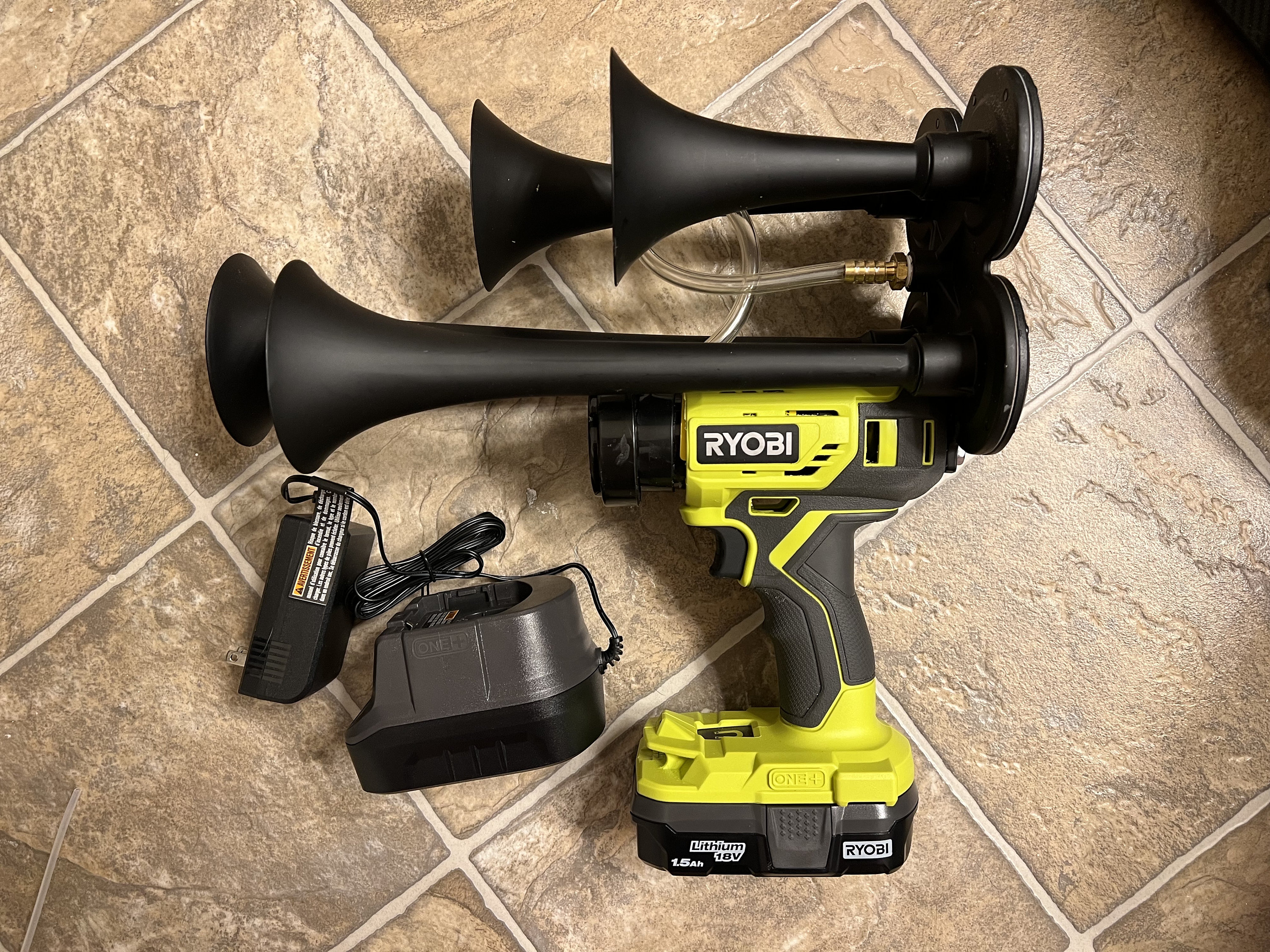 Ryobi 18v Drill Quad Air Horn Train Horn With Battery and Etsy