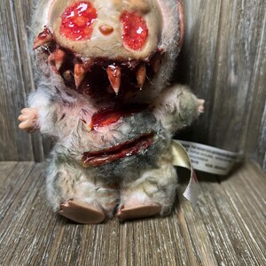 Plush Bag Charm - Scary Monster Halloween Gory Custom - OOAK
