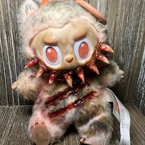 Plush Bag Charm - Scary Monster Halloween Gory Custom - OOAK