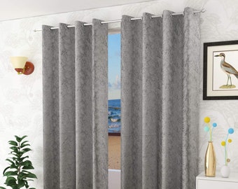 Vintage handmade Window Curtain Door curtains, Kantha Shower Curtain, Handmade Decorative Grey  Curtains