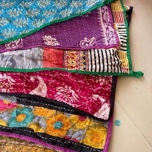 Kantha Patchwork Kitchen Towels: Vintage Indian Cotton, Set of 100
