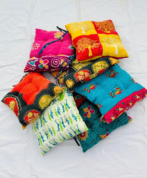4X Seat Pad Dining Room Garden Kitchen Chair Cushion with Tie on Patio