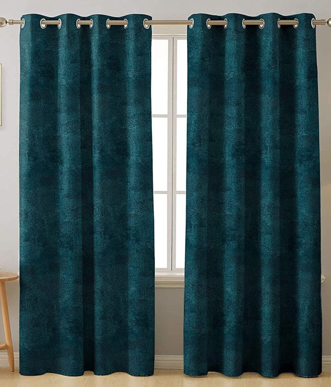 Set of 2 Velvet Curtains Turkish Blue Velvet all Etsy UK